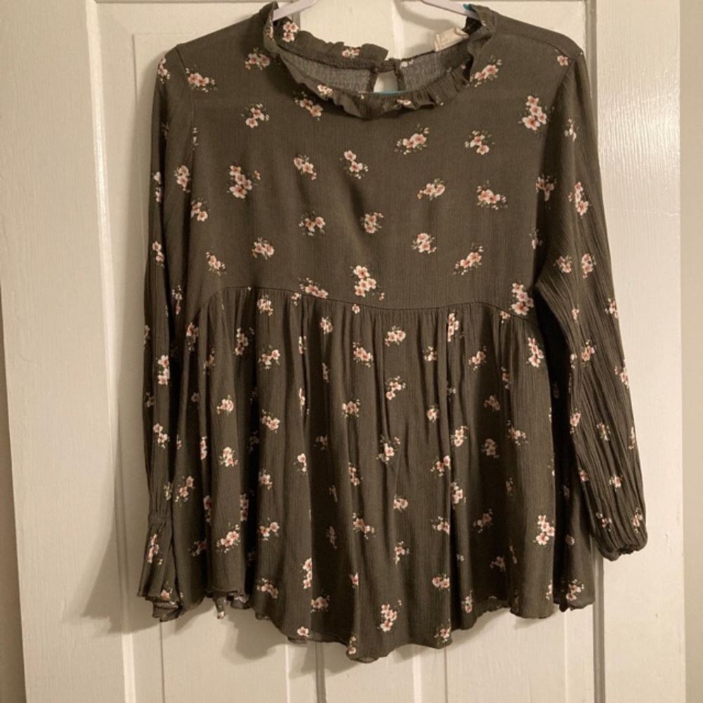 Boutique Large green boho  blouse